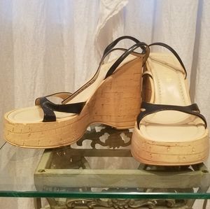 Cathy Jean Ankle Strap Cork Wedge